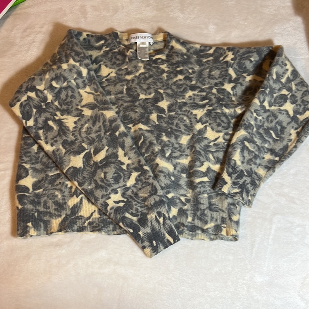 Jones, New York sweater… accidentally washed and shrunk to size in pictures